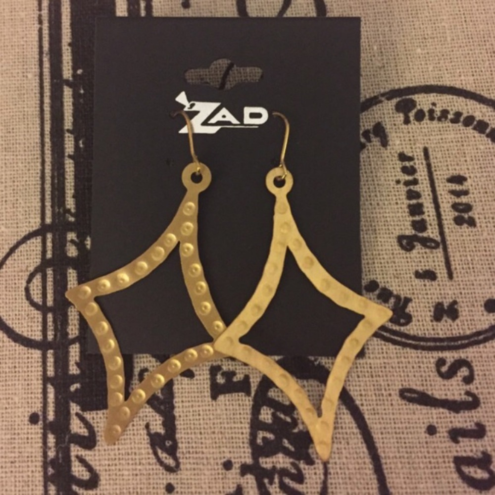 SALE  Zad Hammered Gold Dangles
